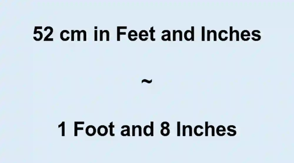 52 Inches in Feet
